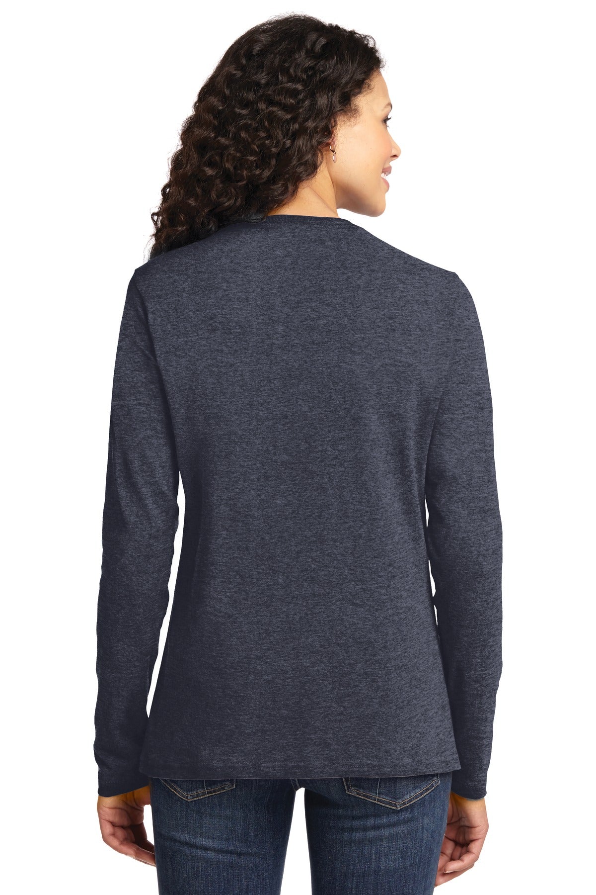 Port & Company Womens Long Sleeve Core Cotton Tee. LPC54LS Womens Apparel Shirts & Tops