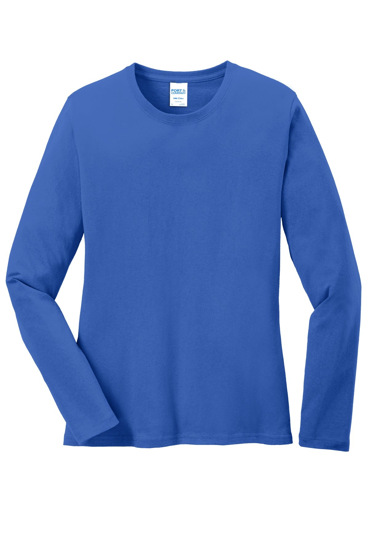 Port & Company Womens Long Sleeve Core Cotton Tee. LPC54LS Womens Apparel Shirts & Tops
