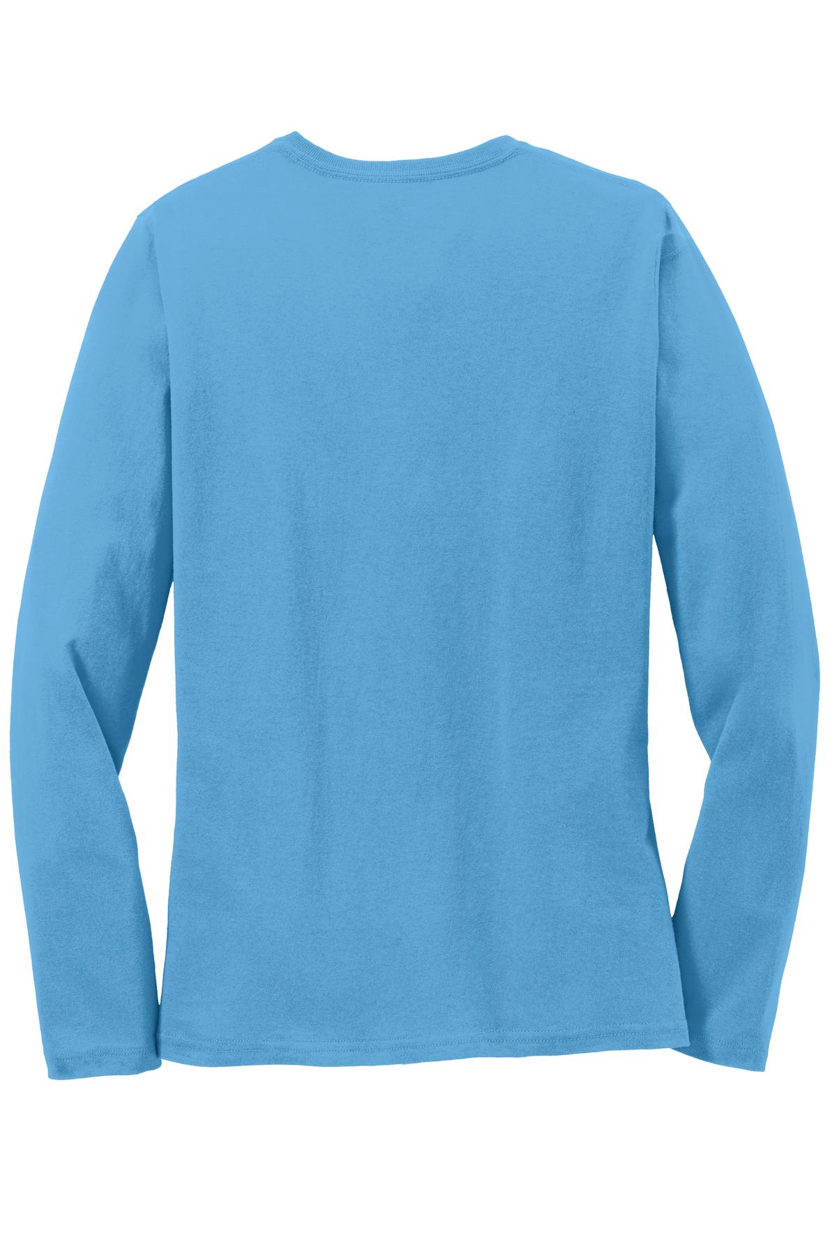 Port & Company Womens Long Sleeve Core Cotton Tee. LPC54LS Womens Apparel Shirts & Tops