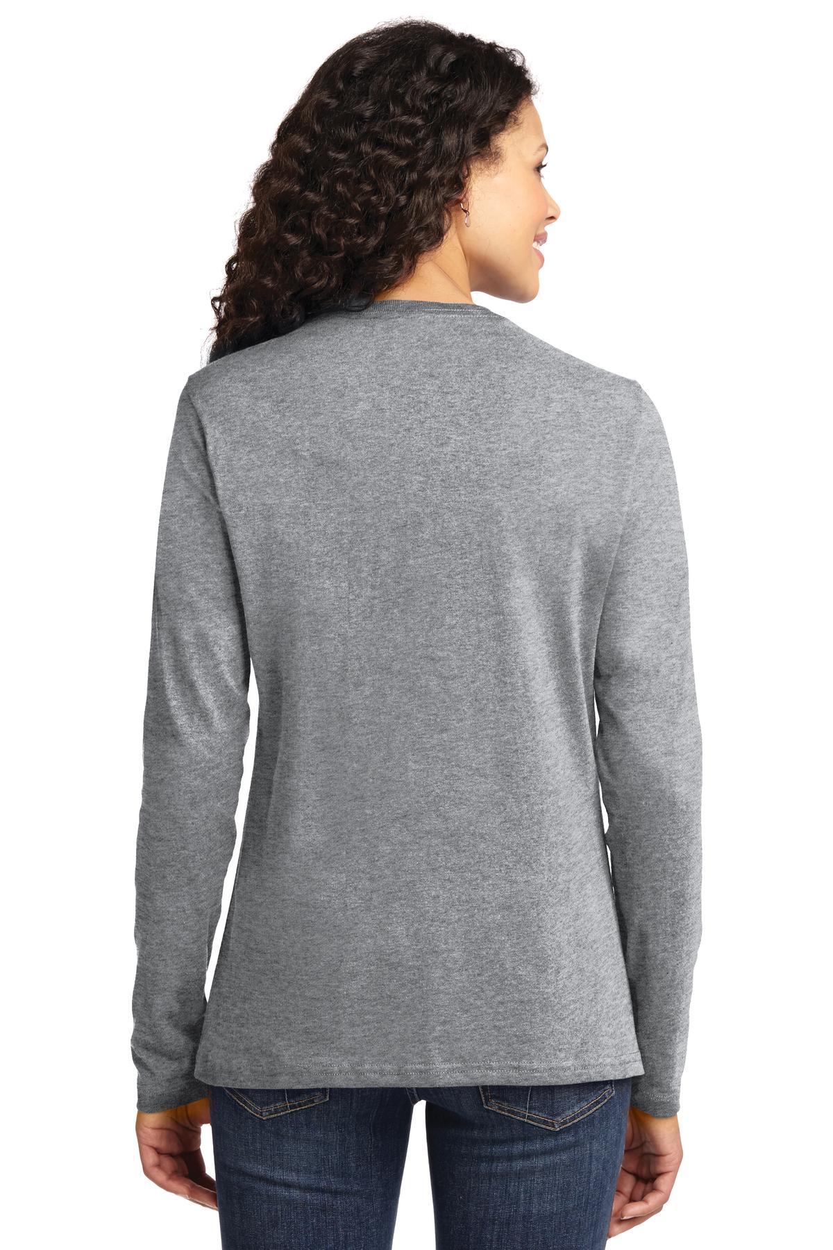 Port & Company Womens Long Sleeve Core Cotton Tee. LPC54LS Womens Apparel Shirts & Tops