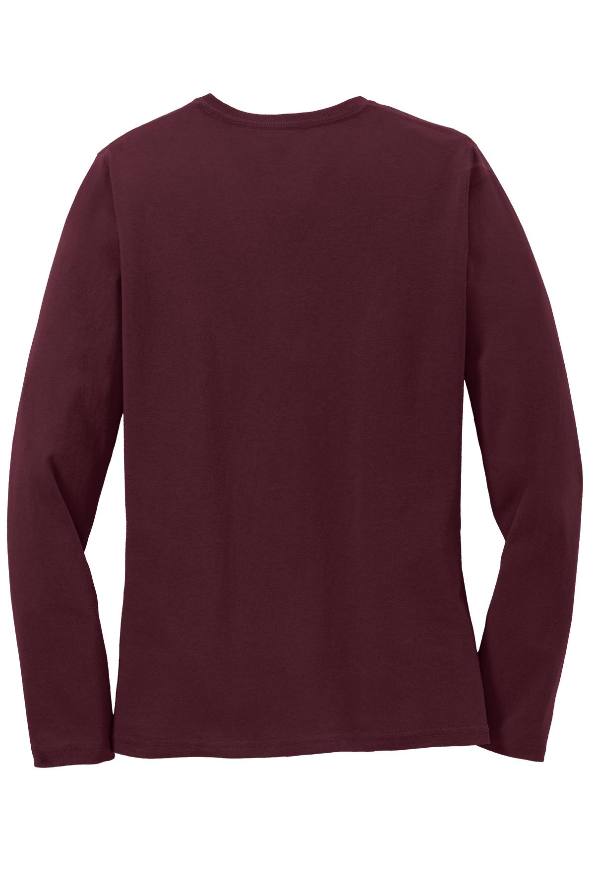 Port & Company Womens Long Sleeve Core Cotton Tee. LPC54LS Womens Apparel Shirts & Tops