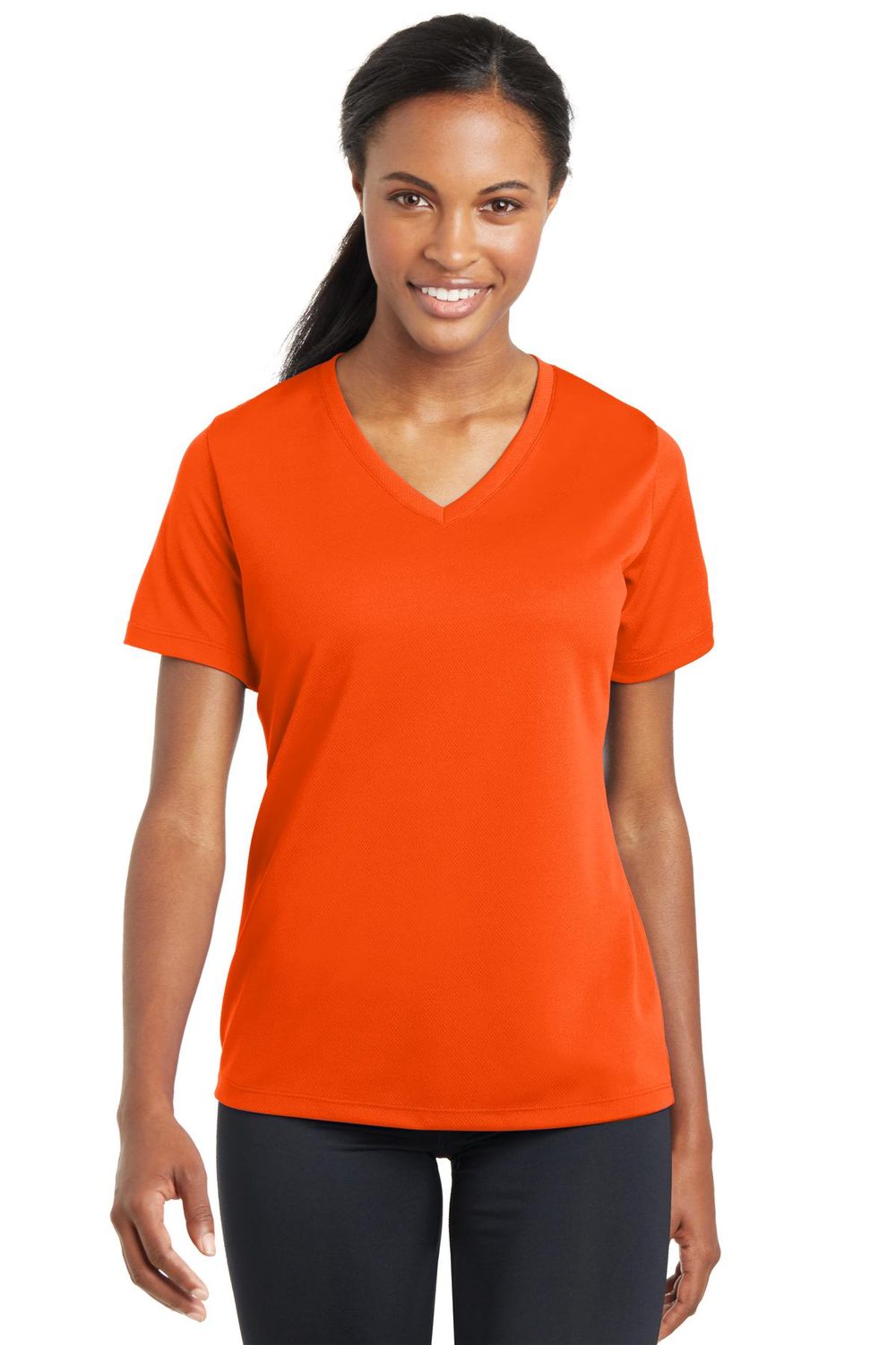 Sport-Tek Women's PosiCharge RacerMesh V-Neck Tee Womens Apparel Shirts & Tops