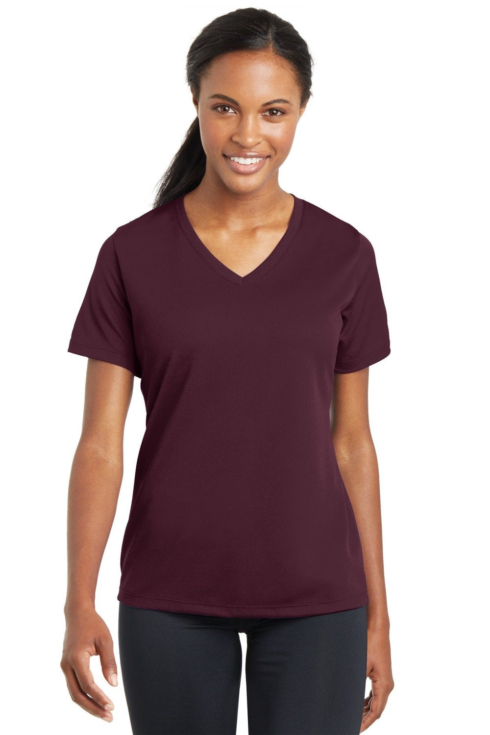 Sport-Tek Women's PosiCharge RacerMesh V-Neck Tee Womens Apparel Shirts & Tops
