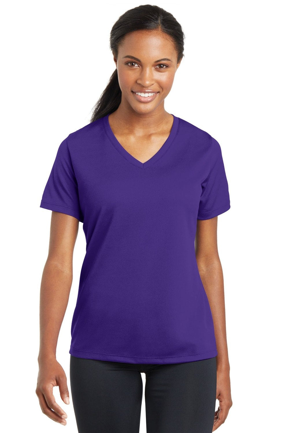 Sport-Tek Women's PosiCharge RacerMesh V-Neck Tee Womens Apparel Shirts & Tops