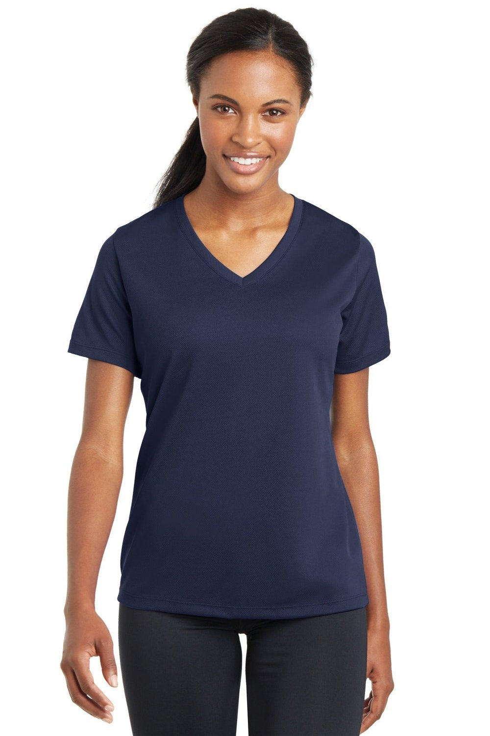 Sport-Tek Women's PosiCharge RacerMesh V-Neck Tee Womens Apparel Shirts & Tops