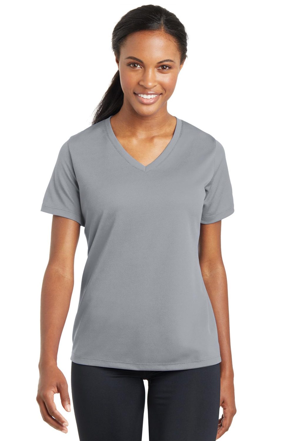 Sport-Tek Women's PosiCharge RacerMesh V-Neck Tee Womens Apparel Shirts & Tops