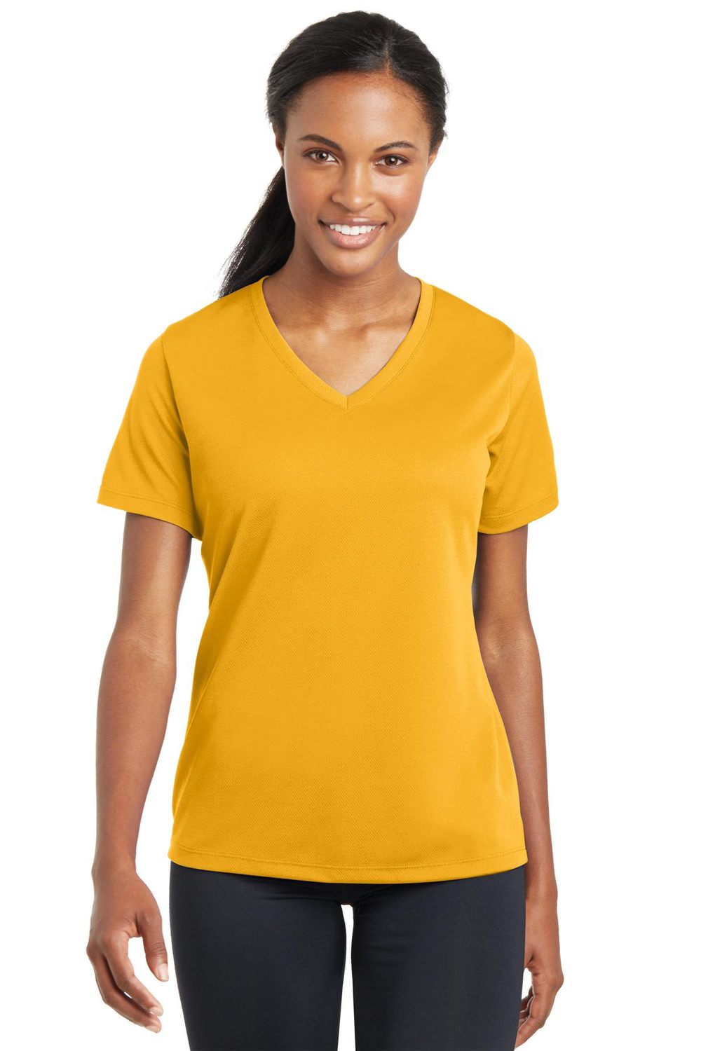 Sport-Tek Women's PosiCharge RacerMesh V-Neck Tee Womens Apparel Shirts & Tops