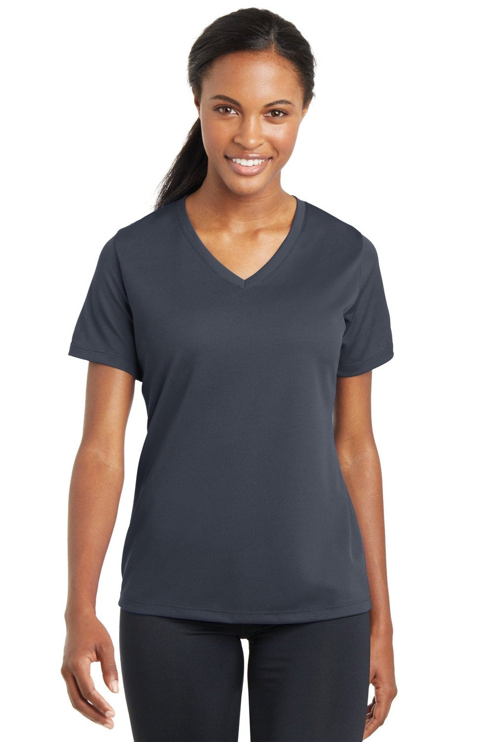 Sport-Tek Women's PosiCharge RacerMesh V-Neck Tee Womens Apparel Shirts & Tops