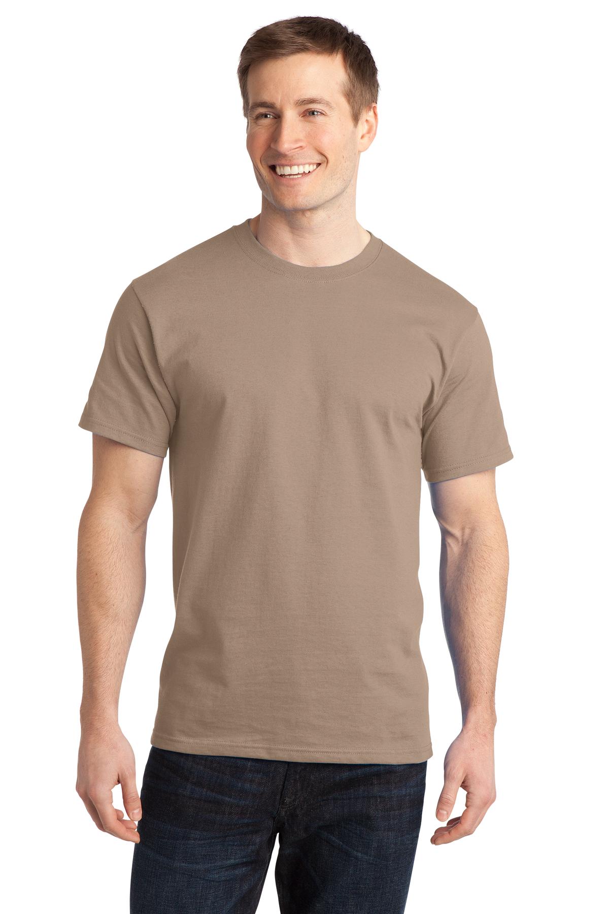 Port & Company - Adult Ring Spun Cotton Tee Mens Apparel Shirts & Tops