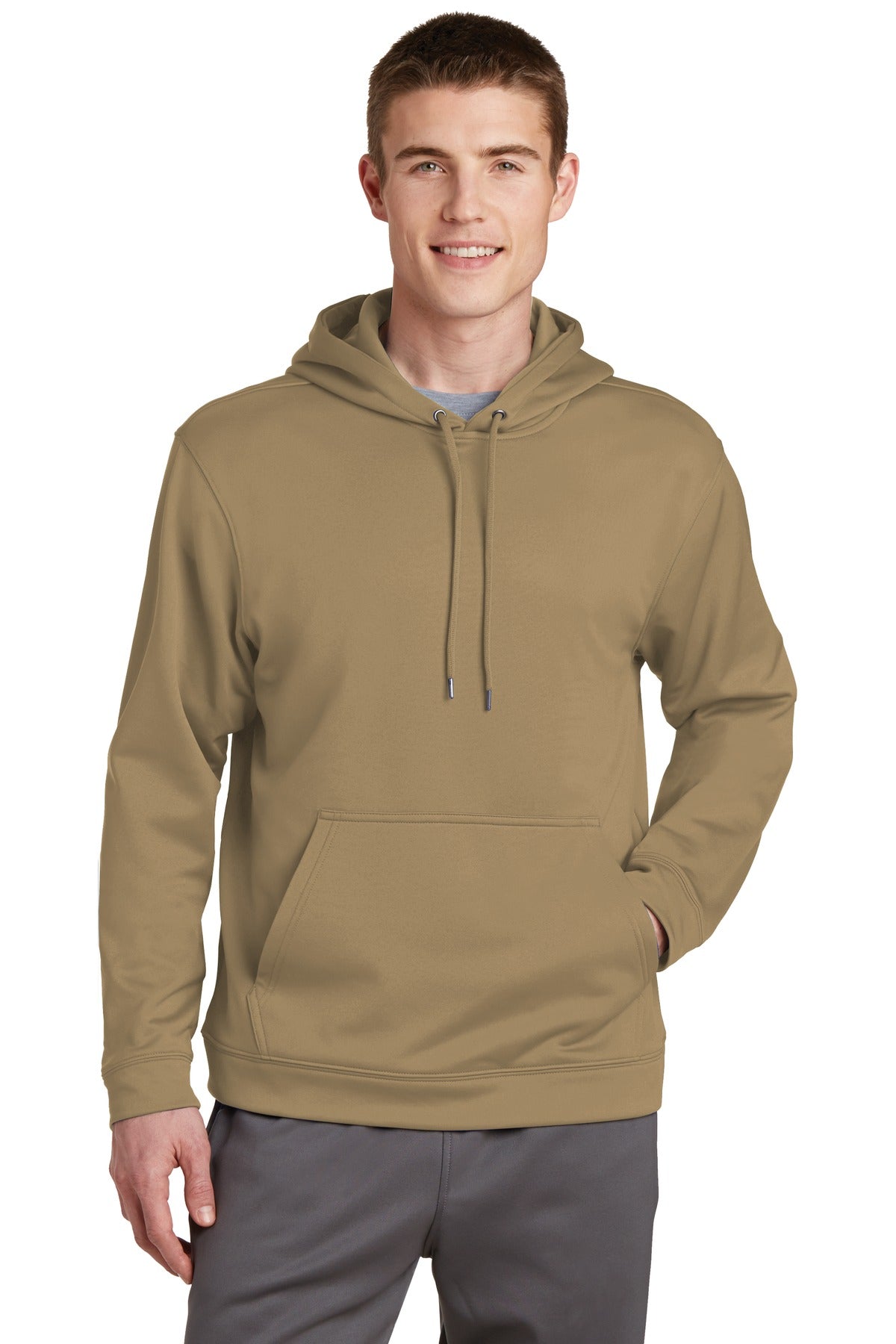 Sport-Tek Men's Sport-Wick Fleece Hooded Pullover Mens Apparel Sweatshirts & Fleece