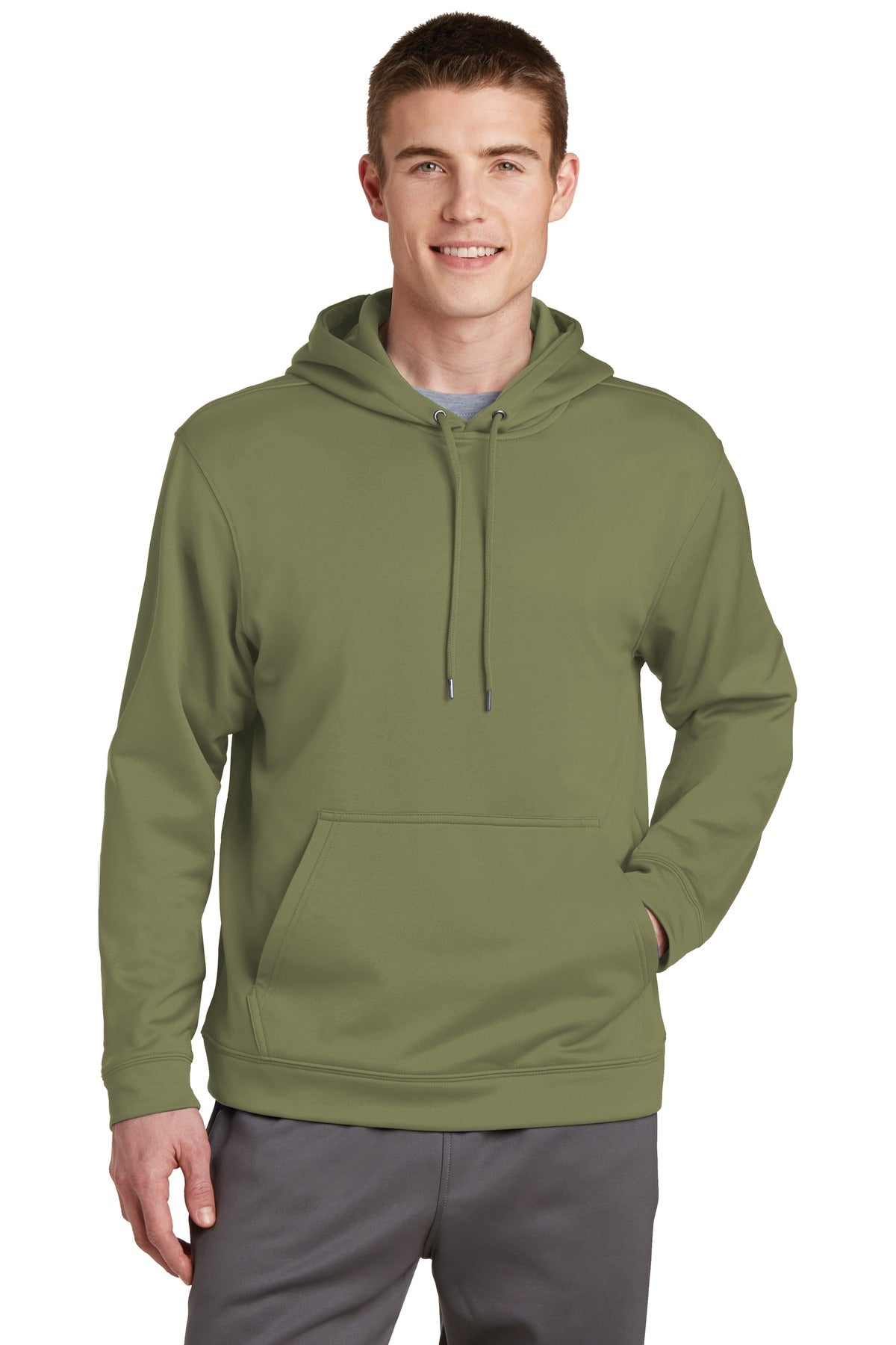 Sport-Tek Men's Sport-Wick Fleece Hooded Pullover Mens Apparel Sweatshirts & Fleece