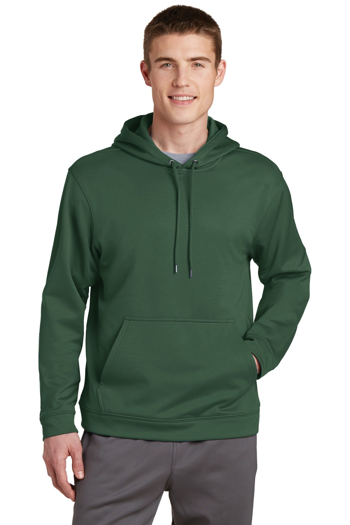 Sport-Tek Men's Sport-Wick Fleece Hooded Pullover Mens Apparel Sweatshirts & Fleece