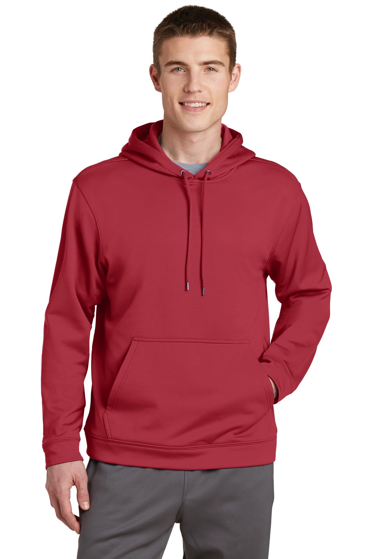 Sport-Tek Men's Sport-Wick Fleece Hooded Pullover Mens Apparel Sweatshirts & Fleece