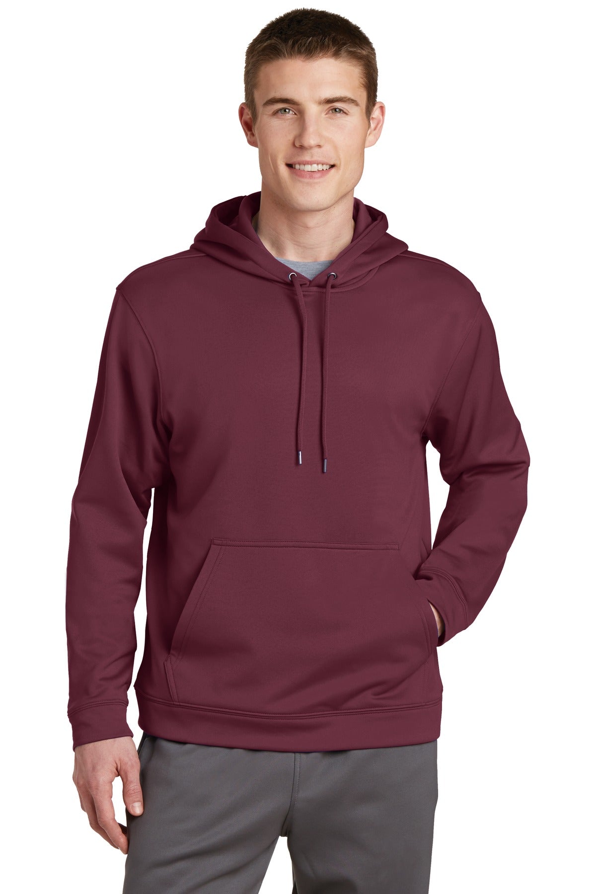 Sport-Tek Men's Sport-Wick Fleece Hooded Pullover Mens Apparel Sweatshirts & Fleece