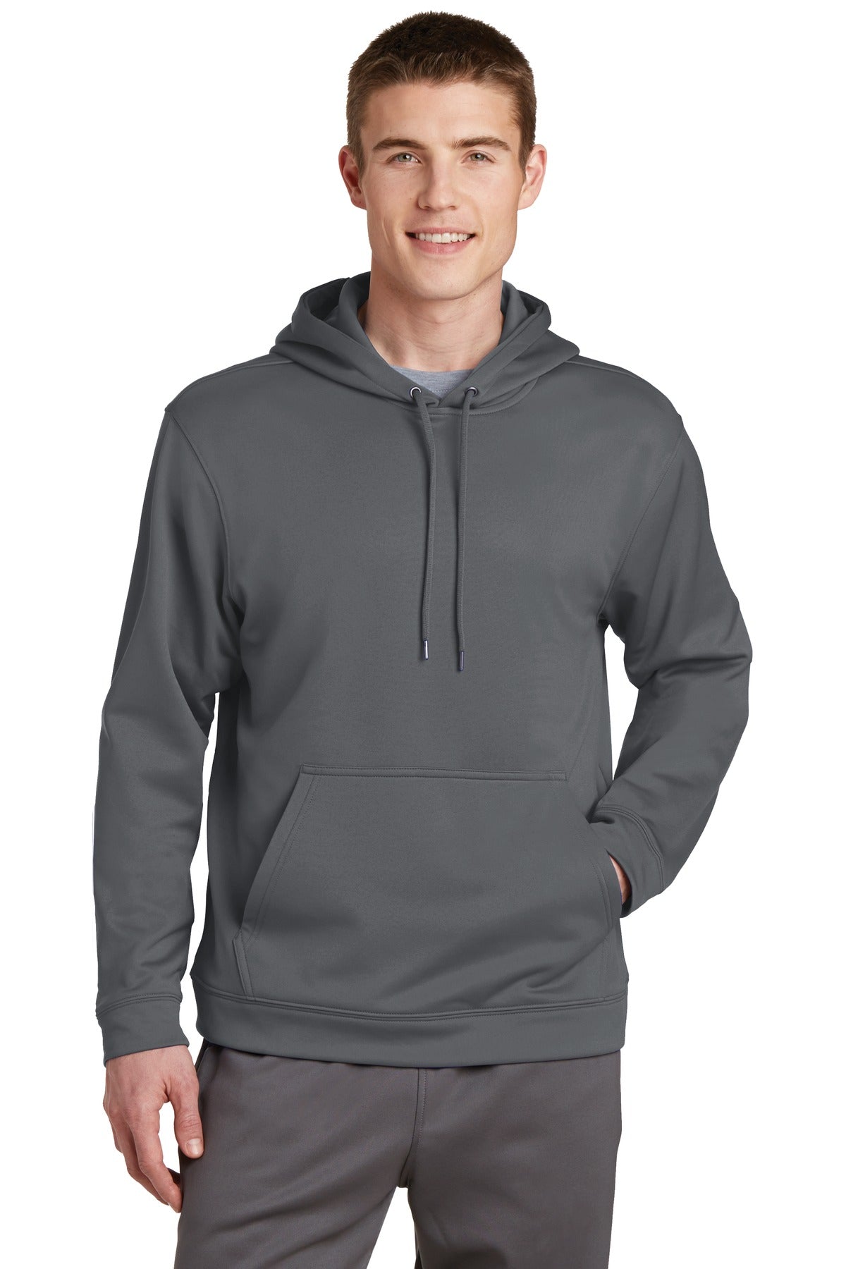 Sport-Tek Men's Sport-Wick Fleece Hooded Pullover Mens Apparel Sweatshirts & Fleece