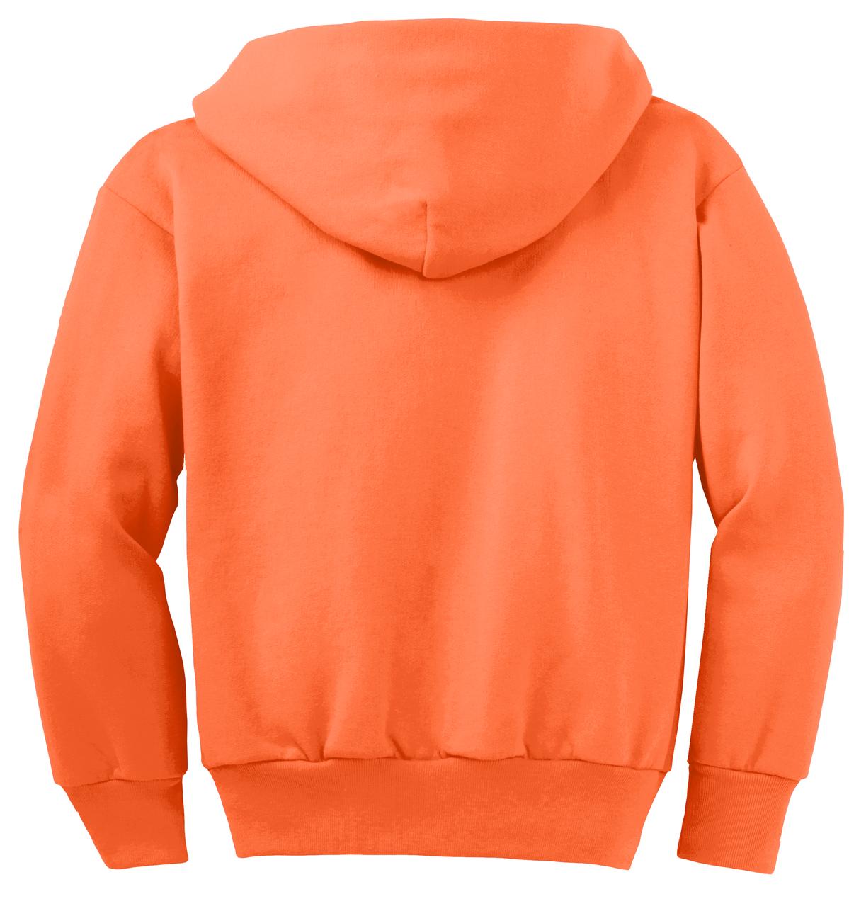 Port & Company Youth Core Fleece Full-Zip Hooded Sweatshirt Youth Apparel Hoodies & Sweatshirts