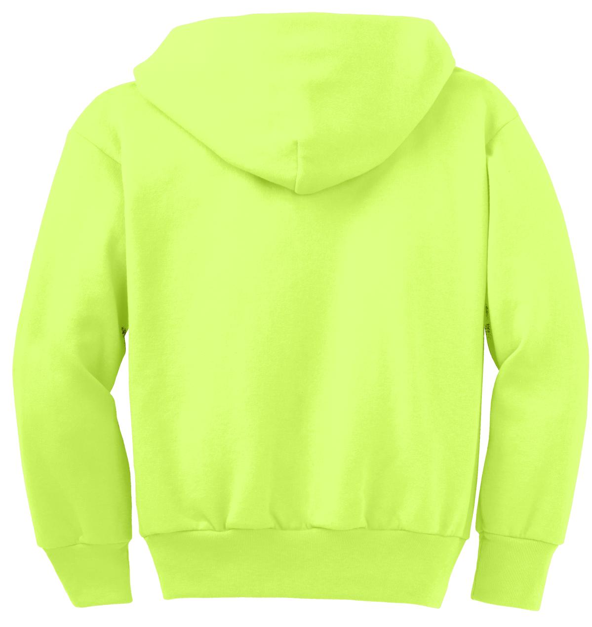 Port & Company Youth Core Fleece Full-Zip Hooded Sweatshirt Youth Apparel Hoodies & Sweatshirts