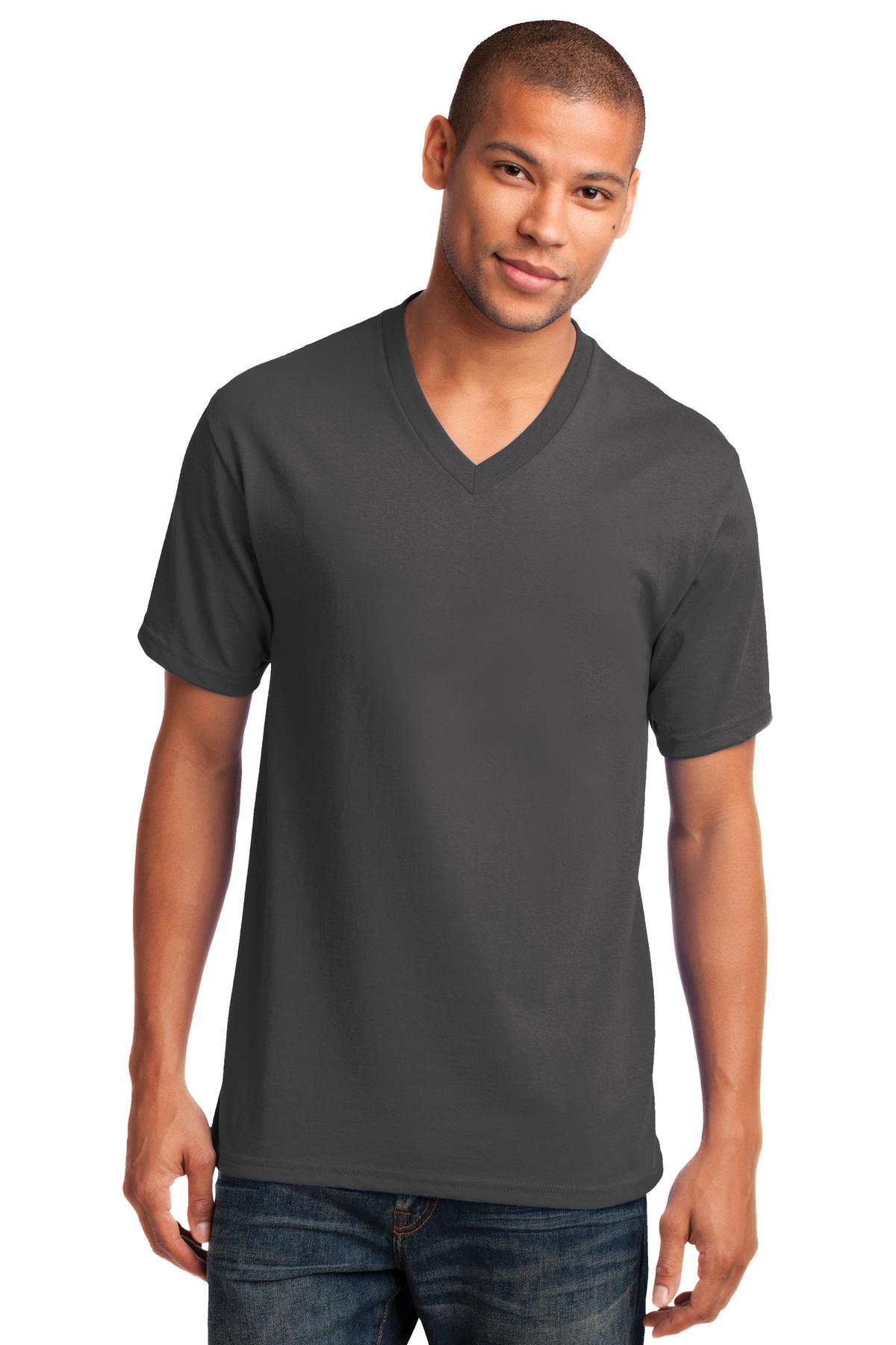 Port & Company - Men's Core Cotton V-Neck Tee Mens Apparel Shirts & Tops