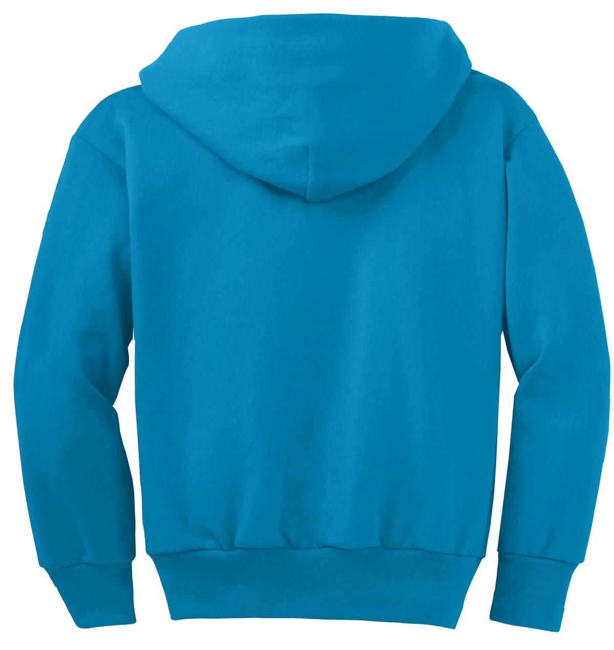 Port & Company Youth Core Fleece Full-Zip Hooded Sweatshirt Youth Apparel Hoodies & Sweatshirts