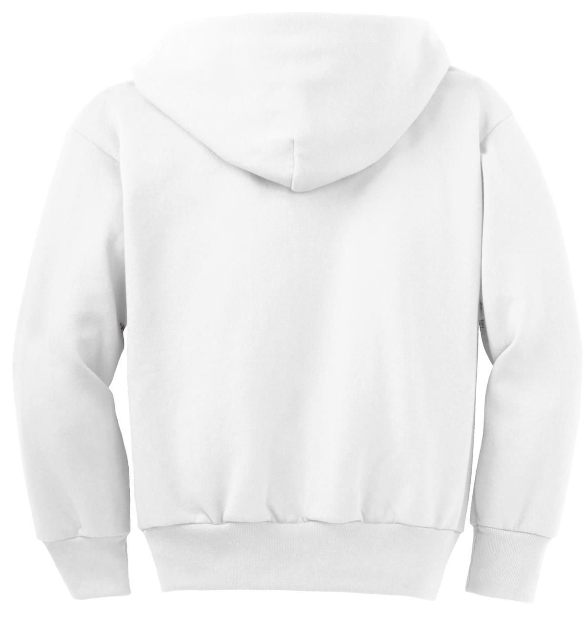 Port & Company Youth Core Fleece Full-Zip Hooded Sweatshirt Youth Apparel Hoodies & Sweatshirts
