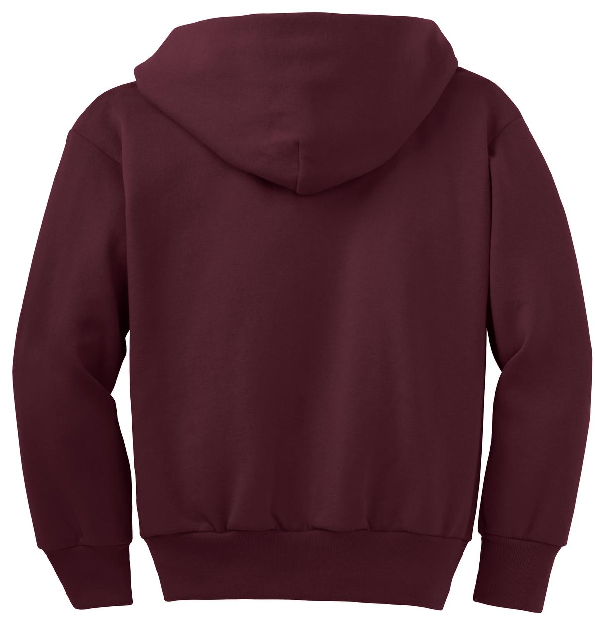 Port & Company Youth Core Fleece Full-Zip Hooded Sweatshirt Youth Apparel Hoodies & Sweatshirts