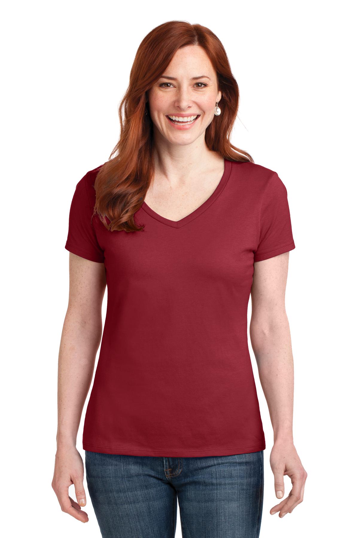 Hanes Women's Perfect-T Cotton V-Neck T-Shirt