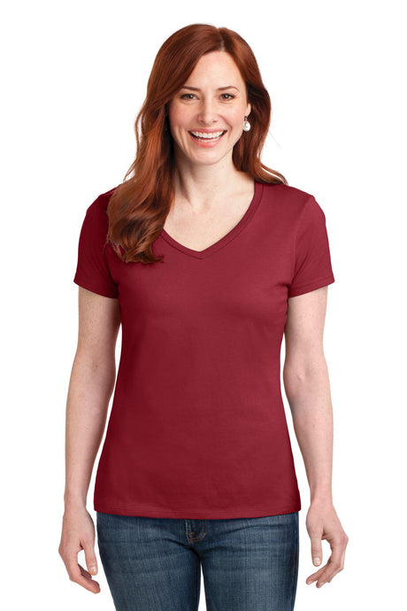 Hanes Women's Perfect-T Cotton V-Neck T-Shirt Womens Apparel Shirts & Tops