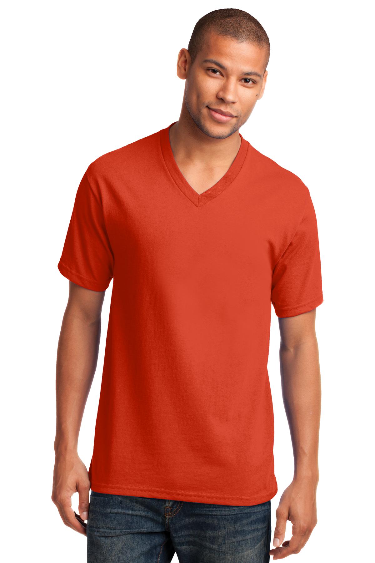 Port & Company - Men's Core Cotton V-Neck Tee Mens Apparel Shirts & Tops