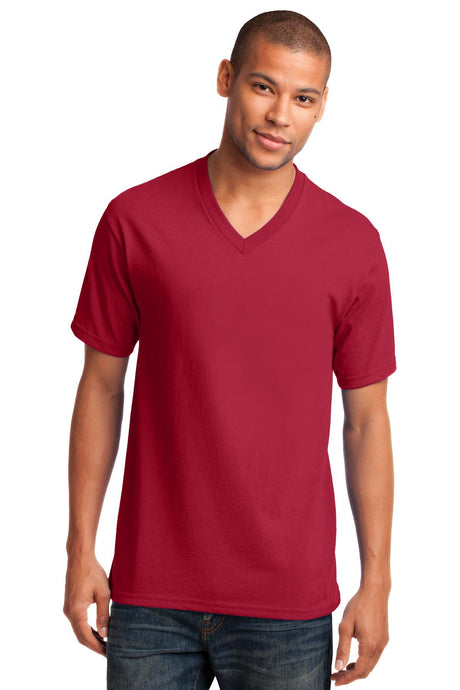 Port & Company - Men's Core Cotton V-Neck Tee Mens Apparel Shirts & Tops
