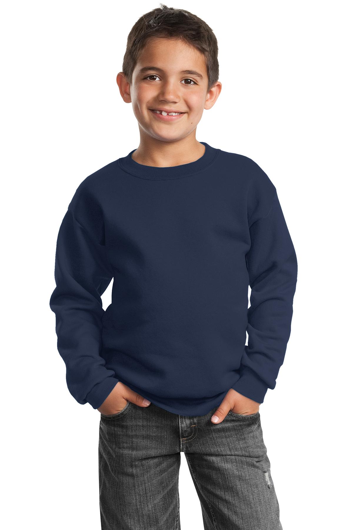 Port & Company - Youth Core Fleece Crewneck Sweatshirt Youth Apparel Hoodies & Sweatshirts