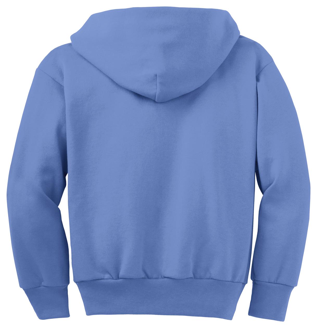 Port & Company Youth Core Fleece Full-Zip Hooded Sweatshirt Youth Apparel Hoodies & Sweatshirts