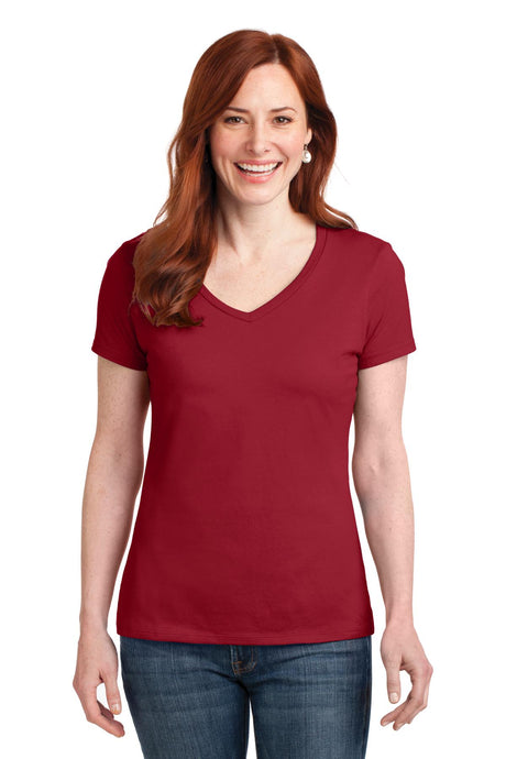 Hanes Women's Perfect-T Cotton V-Neck T-Shirt Womens Apparel Shirts & Tops