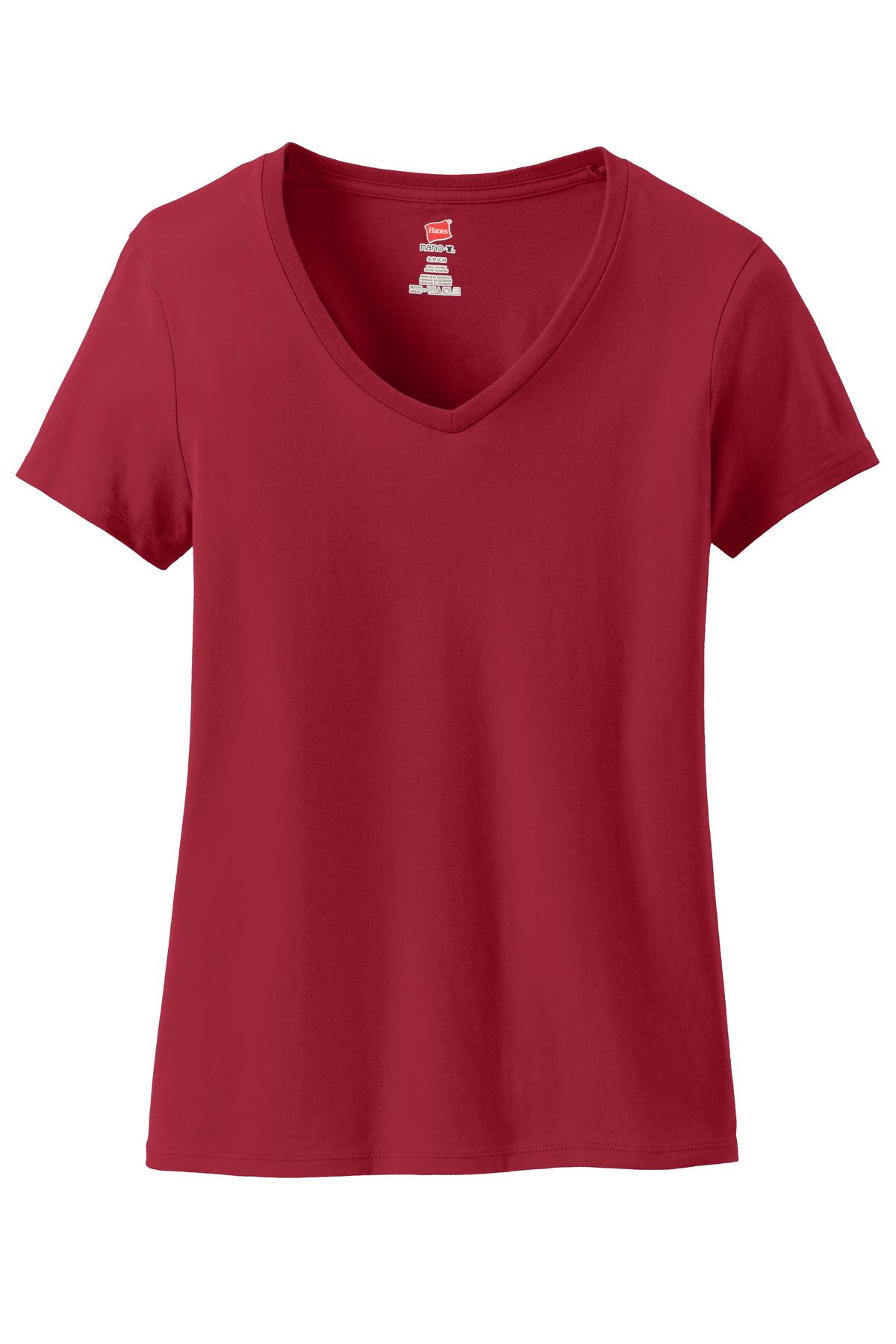 Hanes Women's Perfect-T Cotton V-Neck T-Shirt