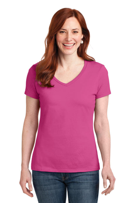 Hanes Women's Perfect-T Cotton V-Neck T-Shirt Womens Apparel Shirts & Tops