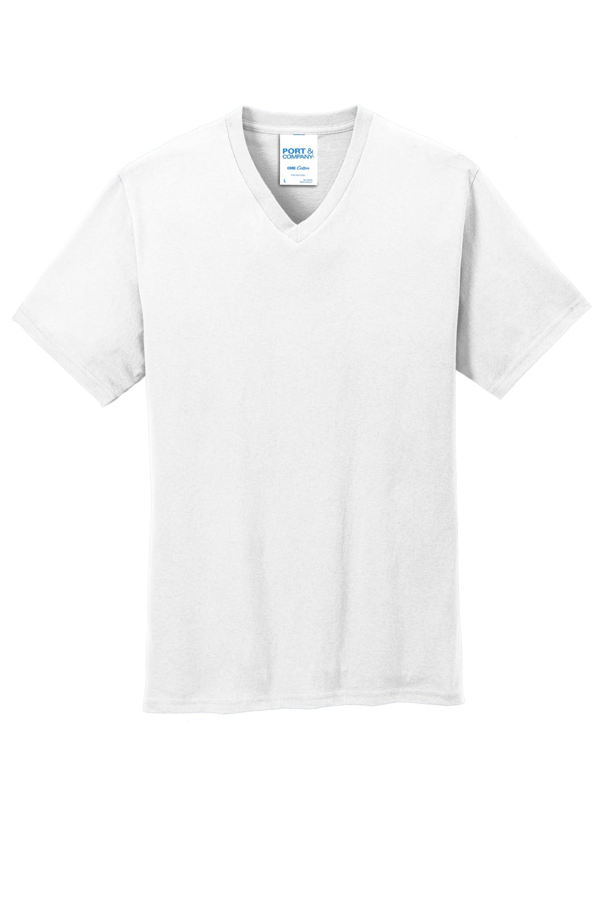 Port & Company - Men's Core Cotton V-Neck Tee Mens Apparel Shirts & Tops