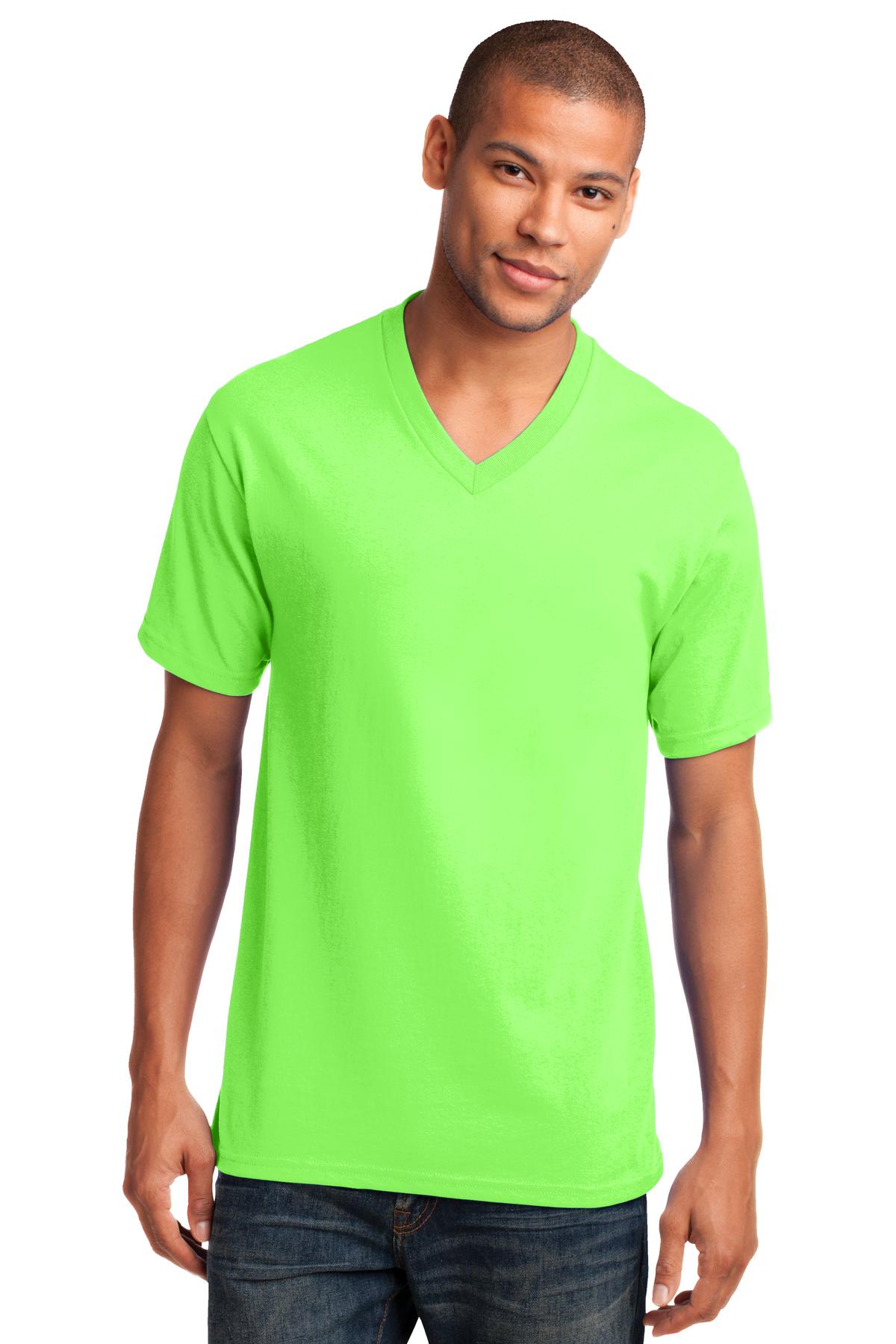 Port & Company - Men's Core Cotton V-Neck Tee Mens Apparel Shirts & Tops