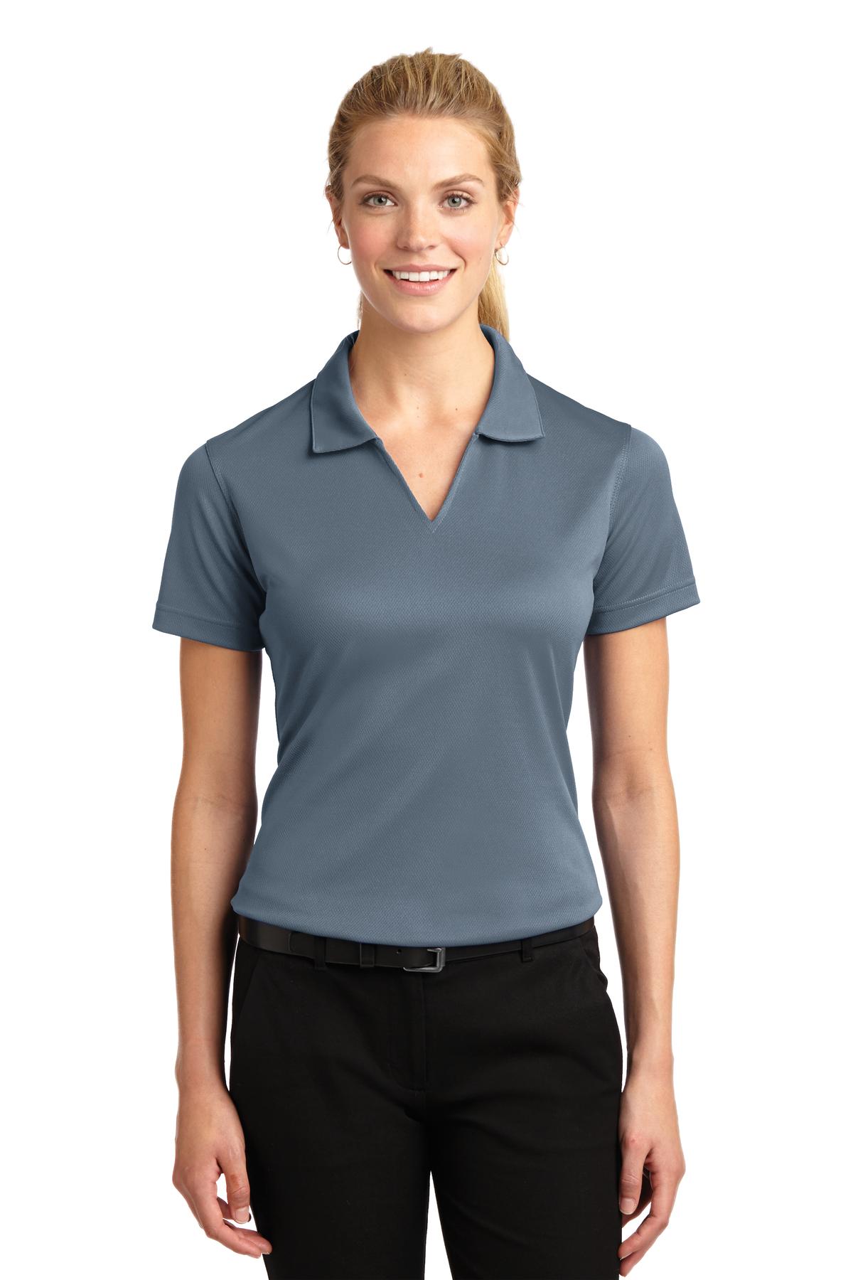 Sport-Tek Women's Dri-Mesh V-Neck Polo L469 Womens Apparel Shirts & Tops