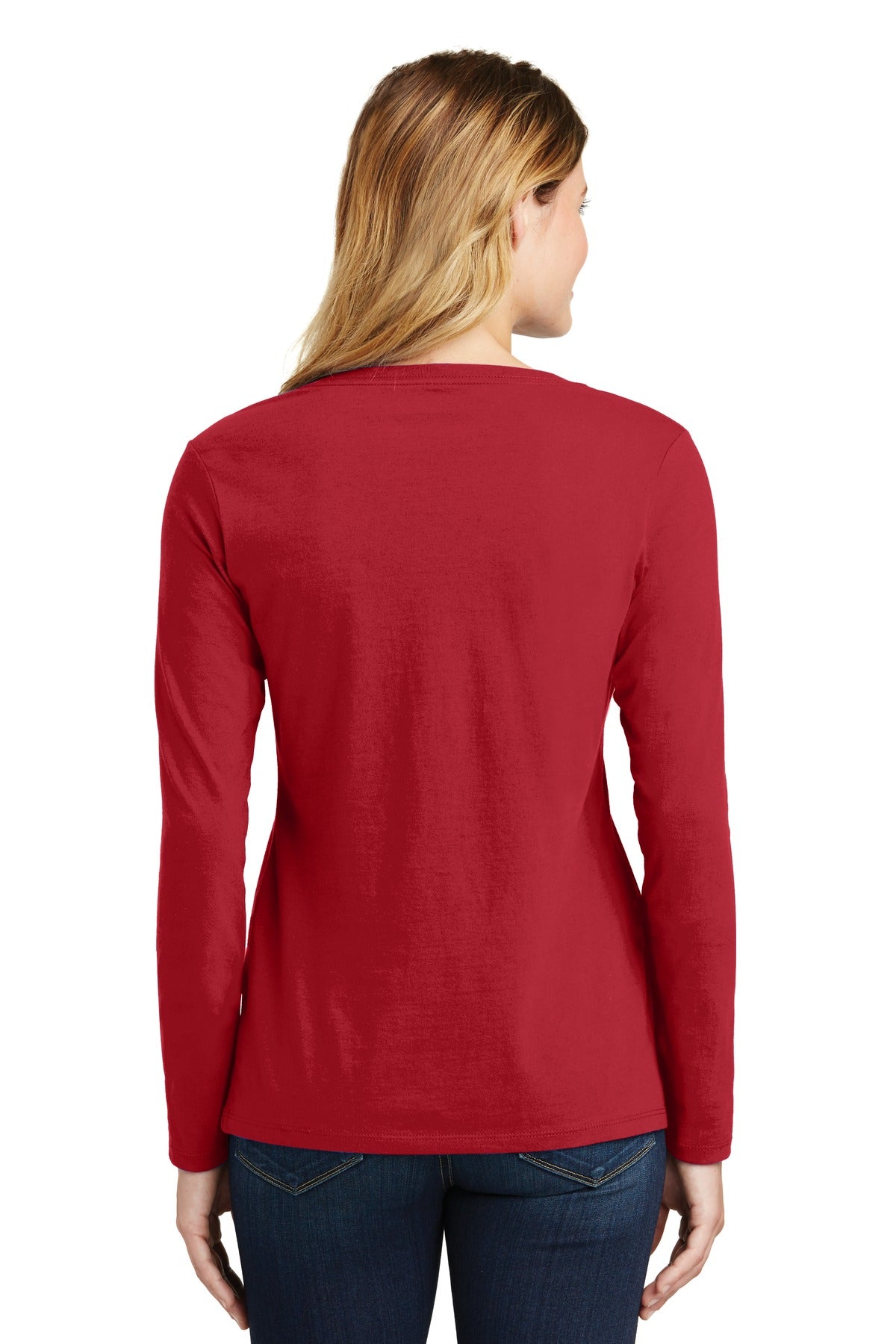 Port & Company - Women's Long Sleeve Fan Favorite V-Neck Tee Womens Apparel Shirts & Tops