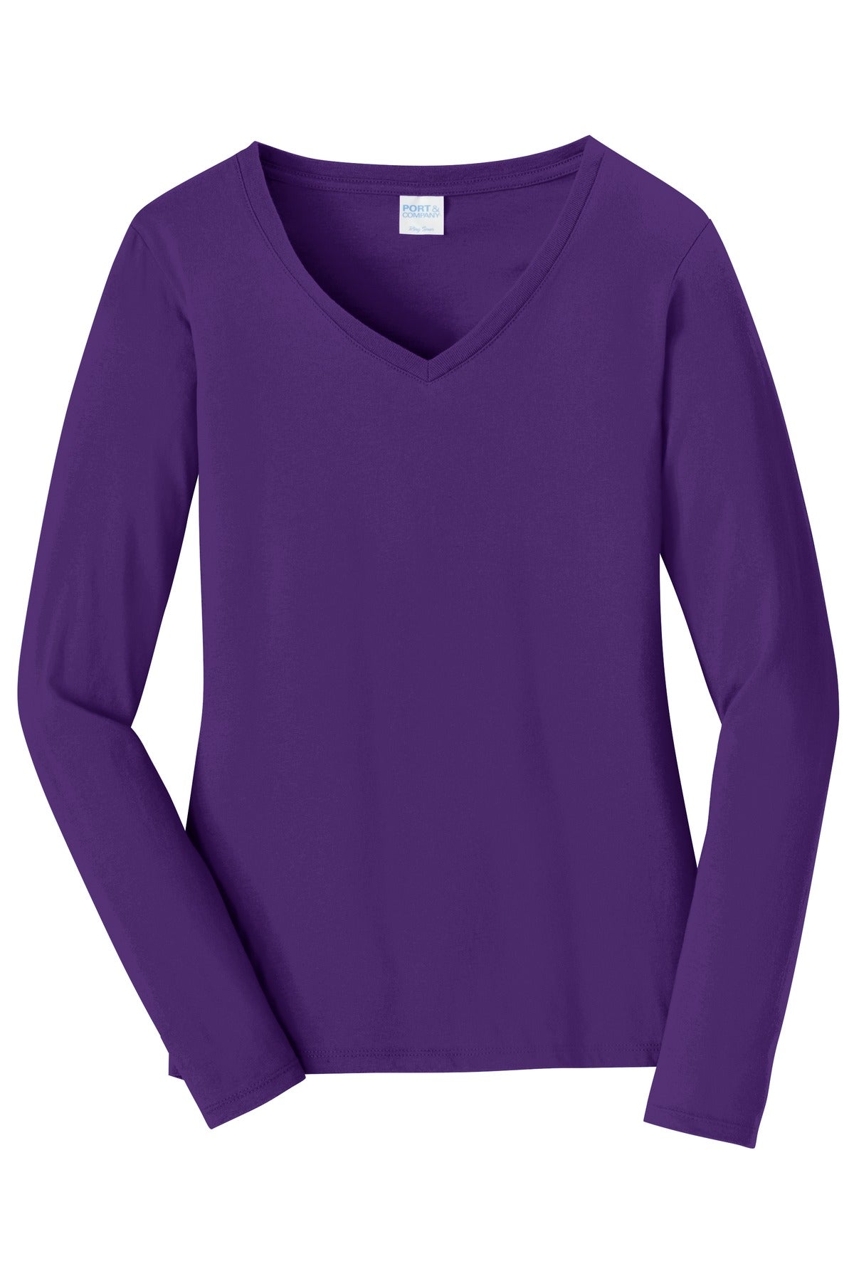 Port & Company - Women's Long Sleeve Fan Favorite V-Neck Tee Womens Apparel Shirts & Tops