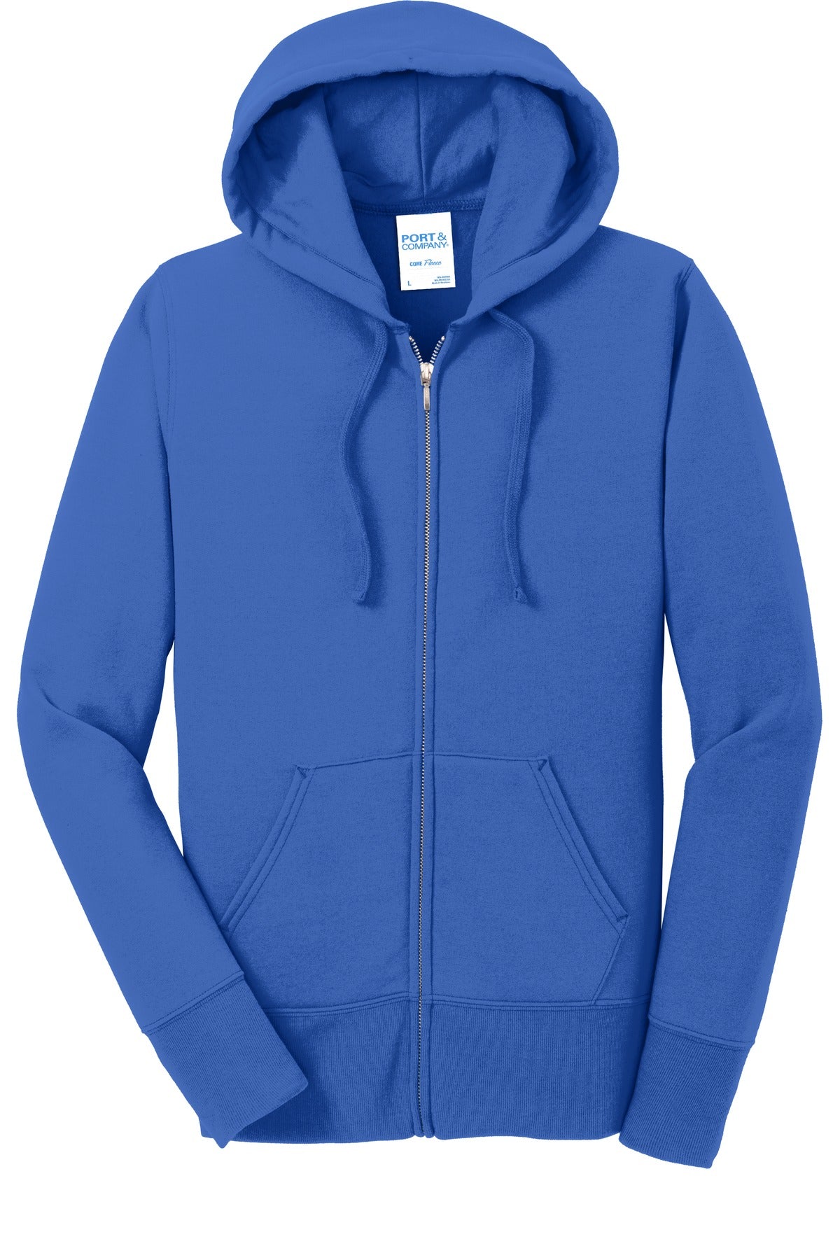 Port & Company Women's Core Fleece Full-Zip Hooded Sweatshirt Womens Apparel Sweatshirts & Fleece