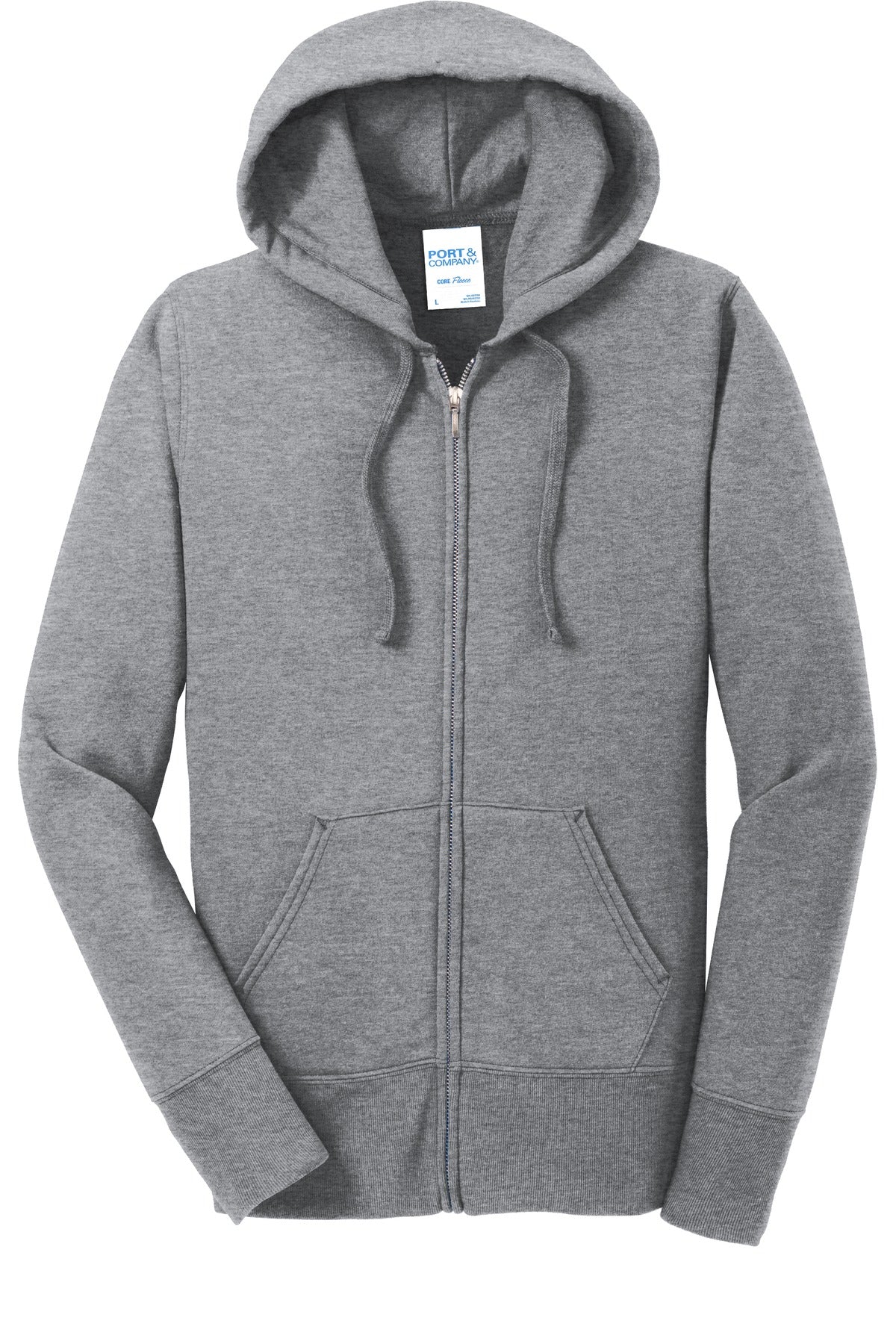 Port & Company Women's Core Fleece Full-Zip Hooded Sweatshirt Womens Apparel Sweatshirts & Fleece