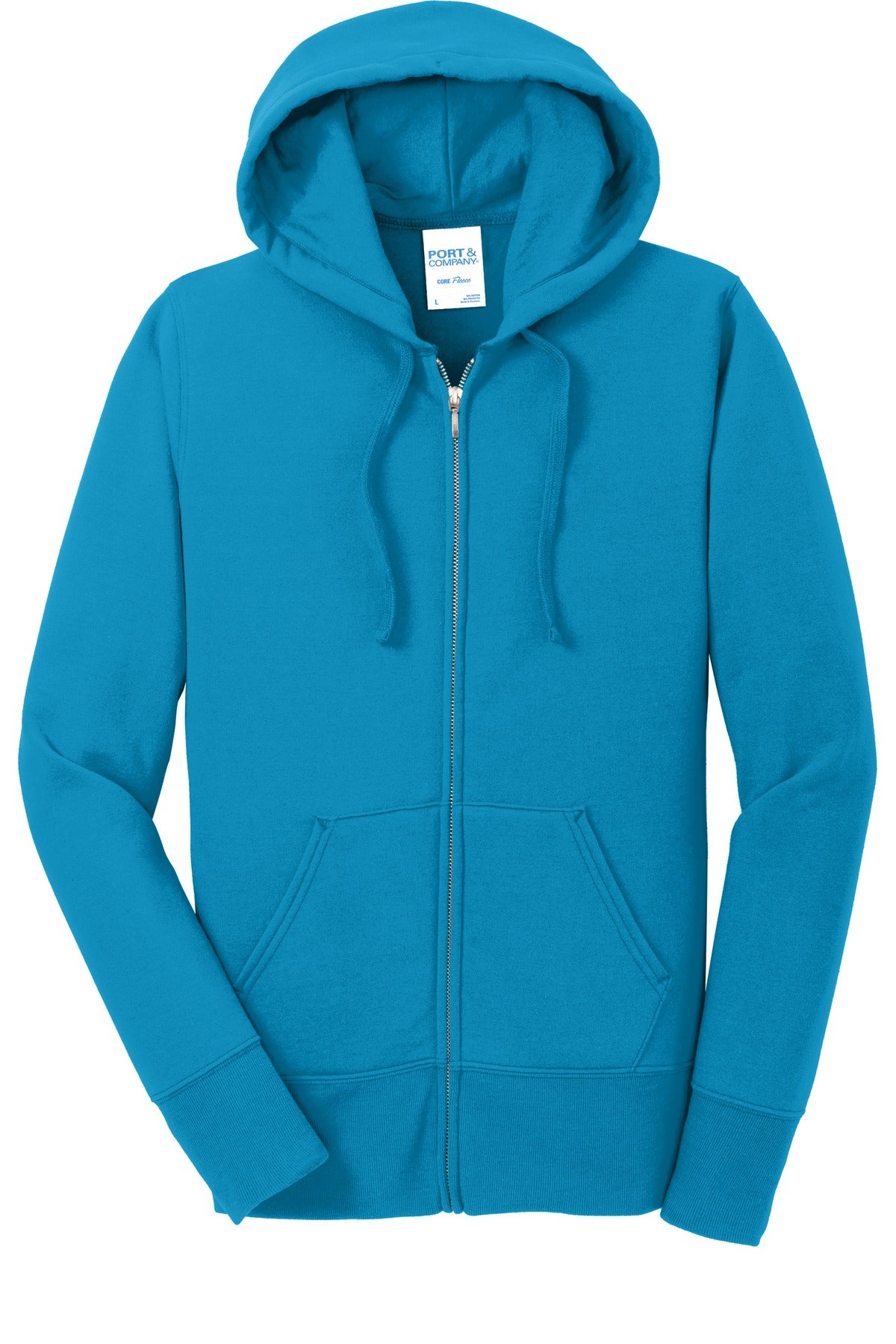 Port & Company Women's Core Fleece Full-Zip Hooded Sweatshirt Womens Apparel Sweatshirts & Fleece