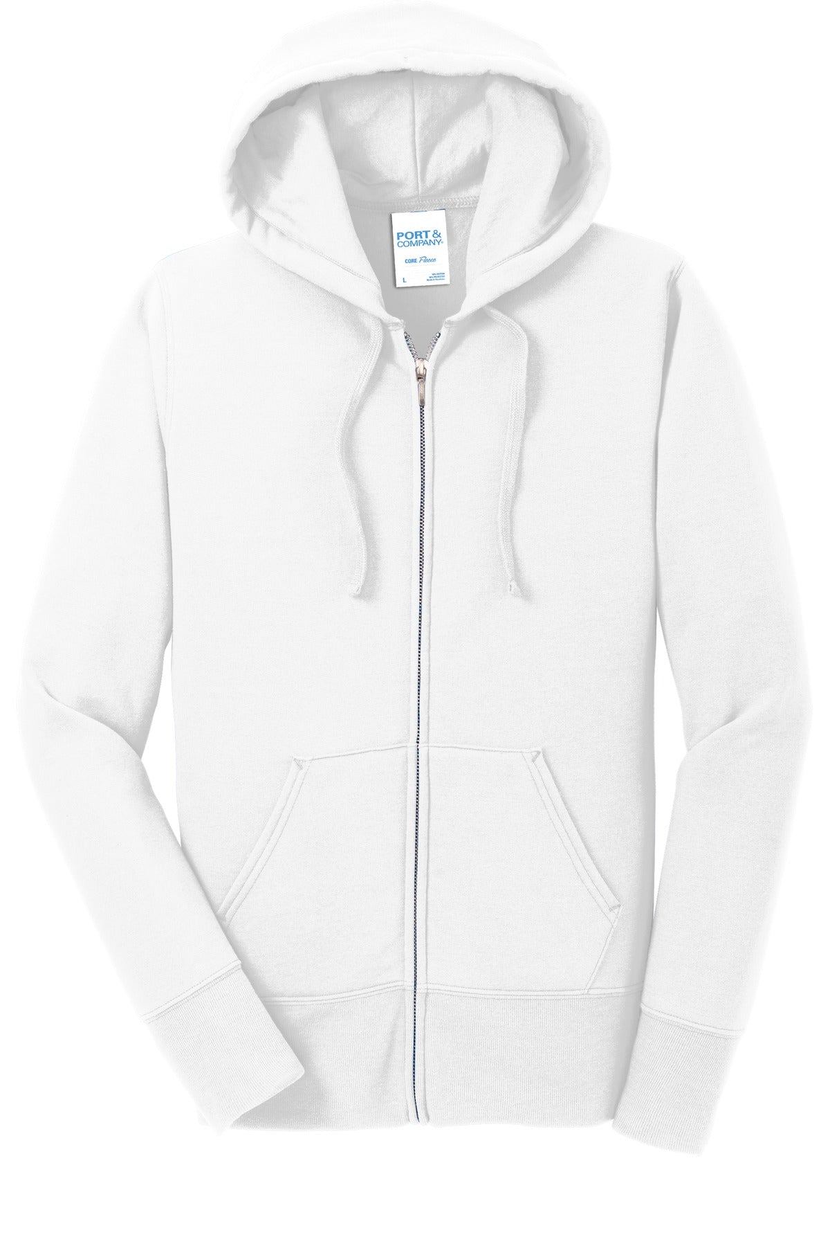Port & Company Women's Core Fleece Full-Zip Hooded Sweatshirt Womens Apparel Sweatshirts & Fleece