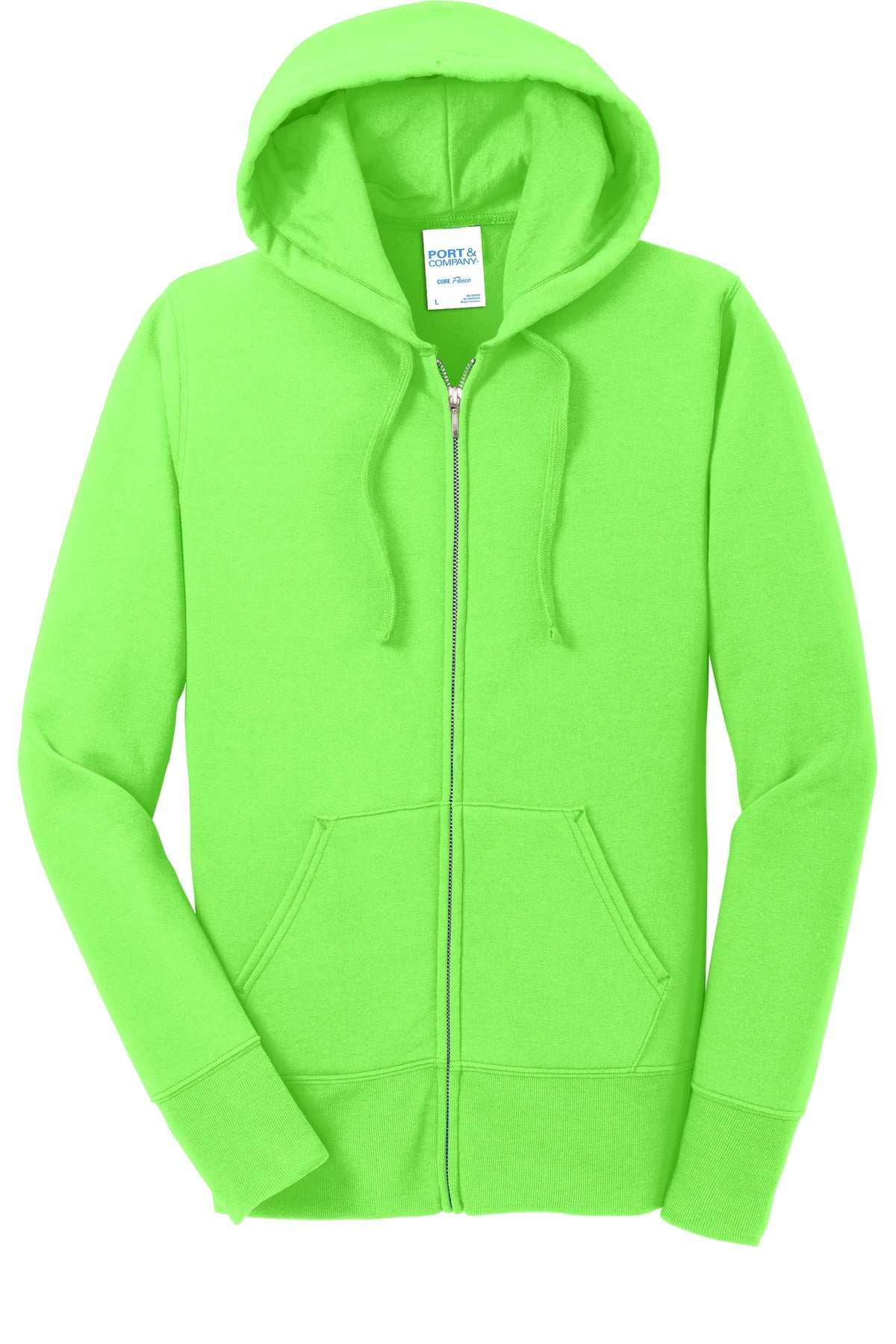 Port & Company Women's Core Fleece Full-Zip Hooded Sweatshirt Womens Apparel Sweatshirts & Fleece