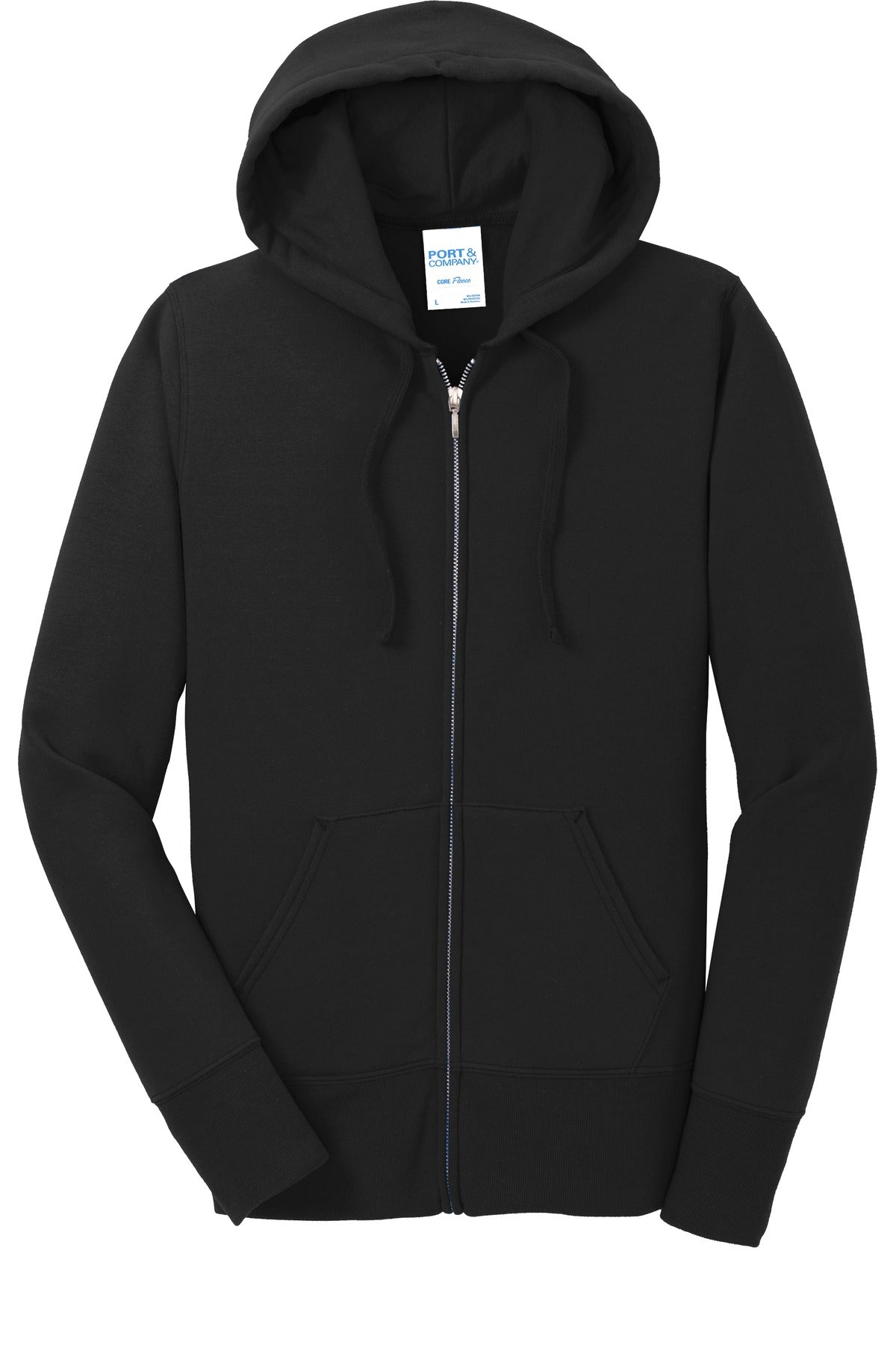 Port & Company Women's Core Fleece Full-Zip Hooded Sweatshirt Womens Apparel Sweatshirts & Fleece