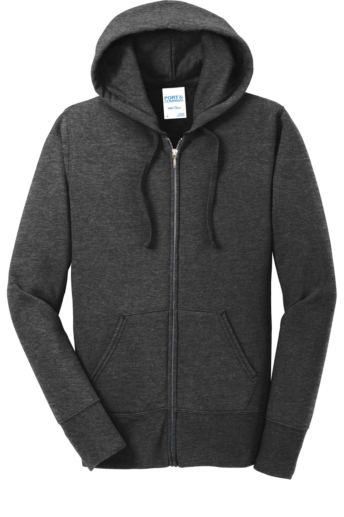 Port & Company Women's Core Fleece Full-Zip Hooded Sweatshirt Womens Apparel Sweatshirts & Fleece