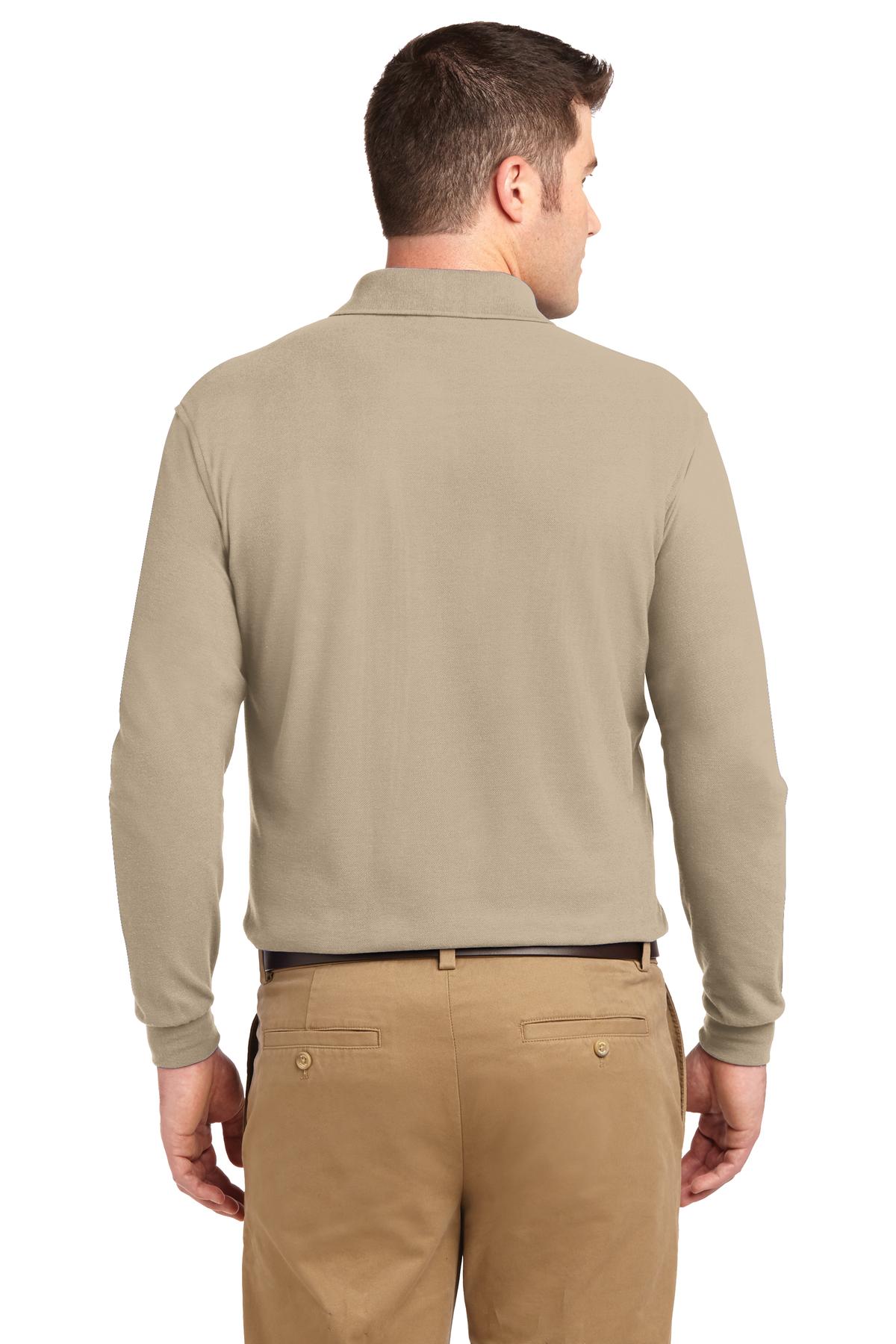 Port Authority Men's Silk Touch Long Sleeve Polo. K500LS Mens Apparel Shirts & Tops