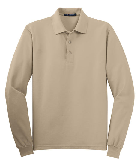 Port Authority Men's Silk Touch Long Sleeve Polo. K500LS Mens Apparel Shirts & Tops