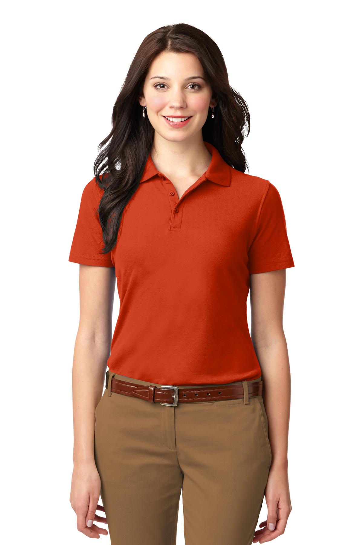 Port Authority Ladies Stain-Resistant Polo. L510 Womens Apparel Shirts & Tops