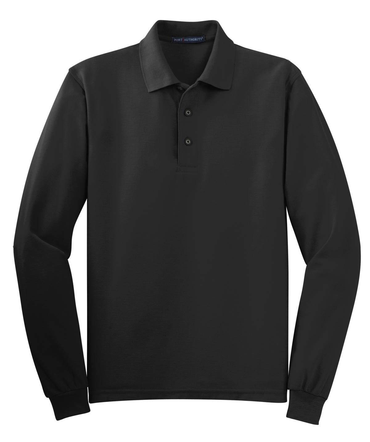 Port Authority Men's Silk Touch Long Sleeve Polo. K500LS Mens Apparel Shirts & Tops